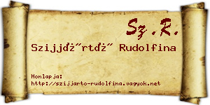 Szijjártó Rudolfina névjegykártya